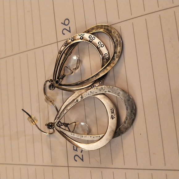 Silpada tear drop sterling silver earrings - Picture 2 of 3